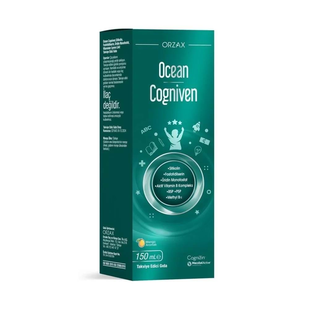 ORZAX OCEAN COGNİVEN ŞURUP 150 ML ( SİTİKOLİN / MANGO AROMALI )
