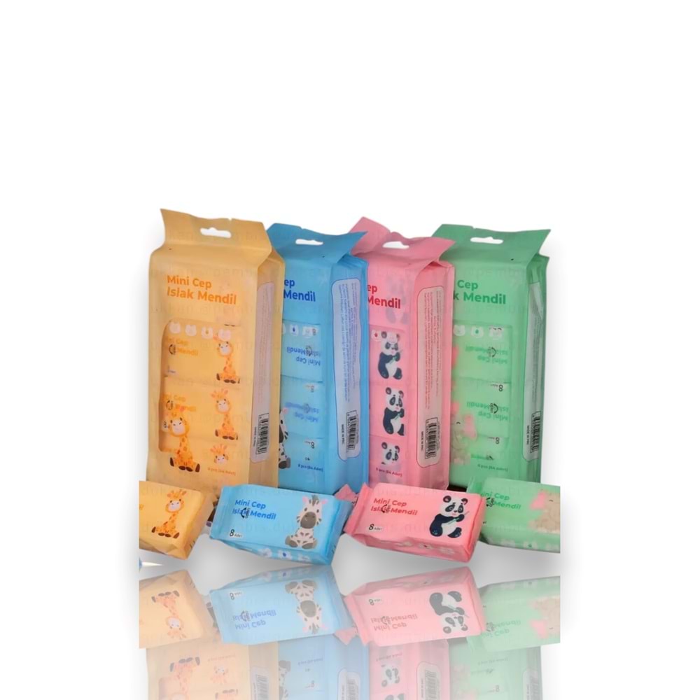 MİNİ CEP ISLAK MENDİL ( 8 x 8 : 64 ADET )