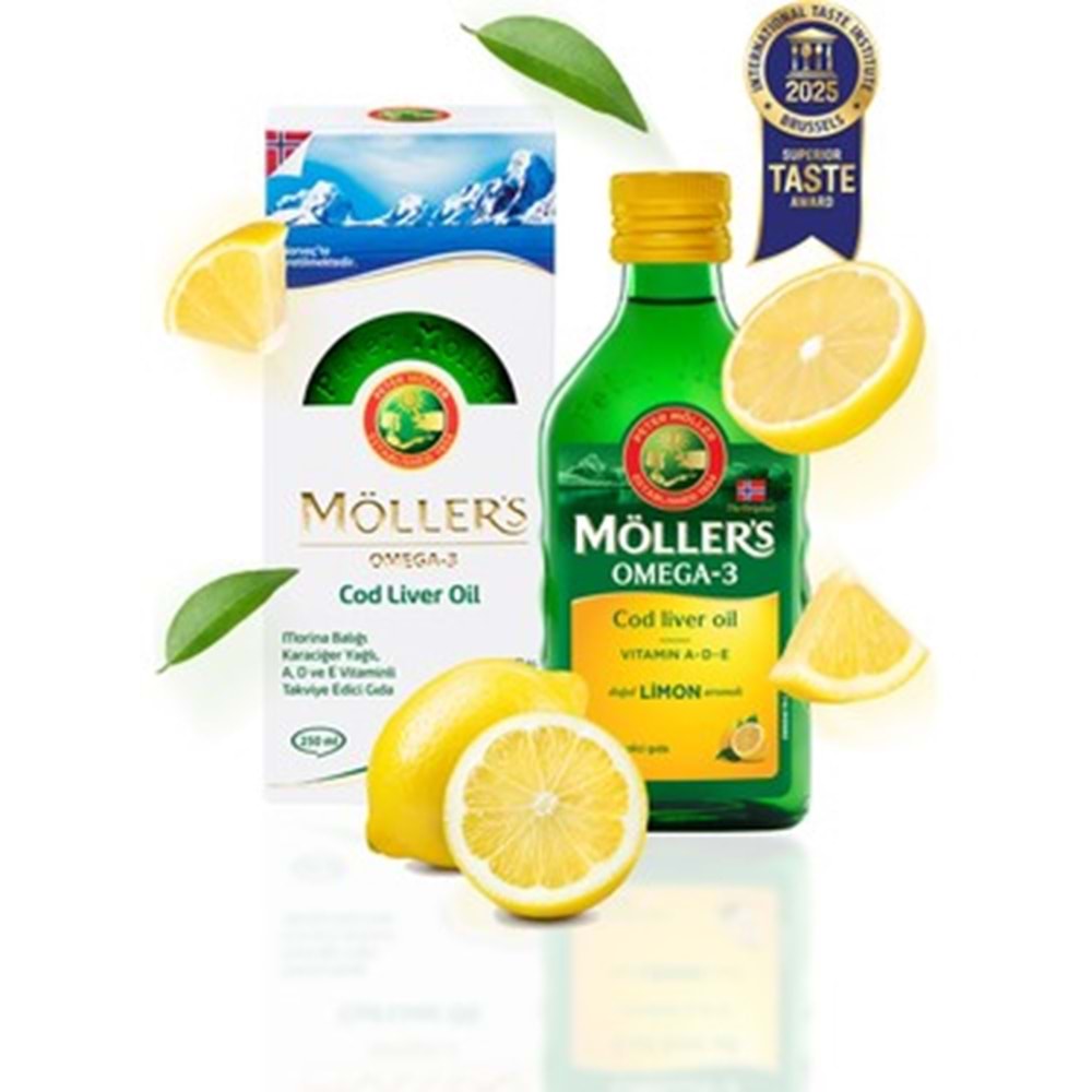 MÖLLER'S OMEGA-3 BALIK YAĞI ŞURUBU 150 ML ( LİMON AROMALI )