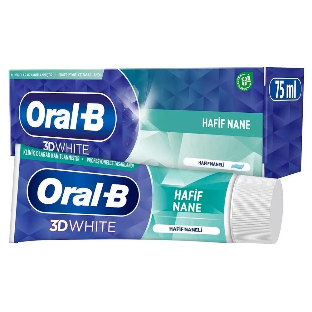 ORAL-B DİŞ MACUNU PRO-3D WHİTE HAFİF NANE 75 ML