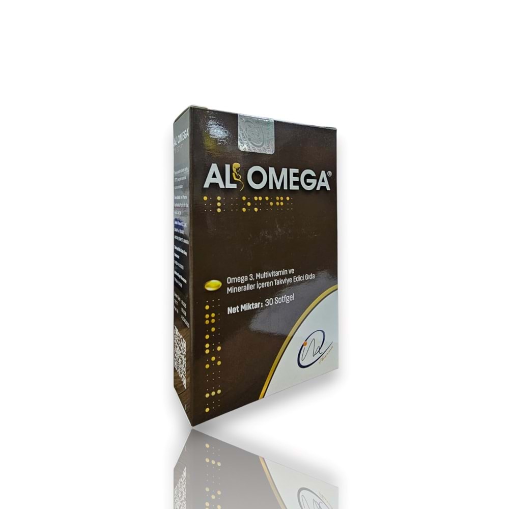 ALOMEGA OMEGA 3 & MULTİVİTAMİN & MİNERAL İÇEREN 30 SOFTGEL