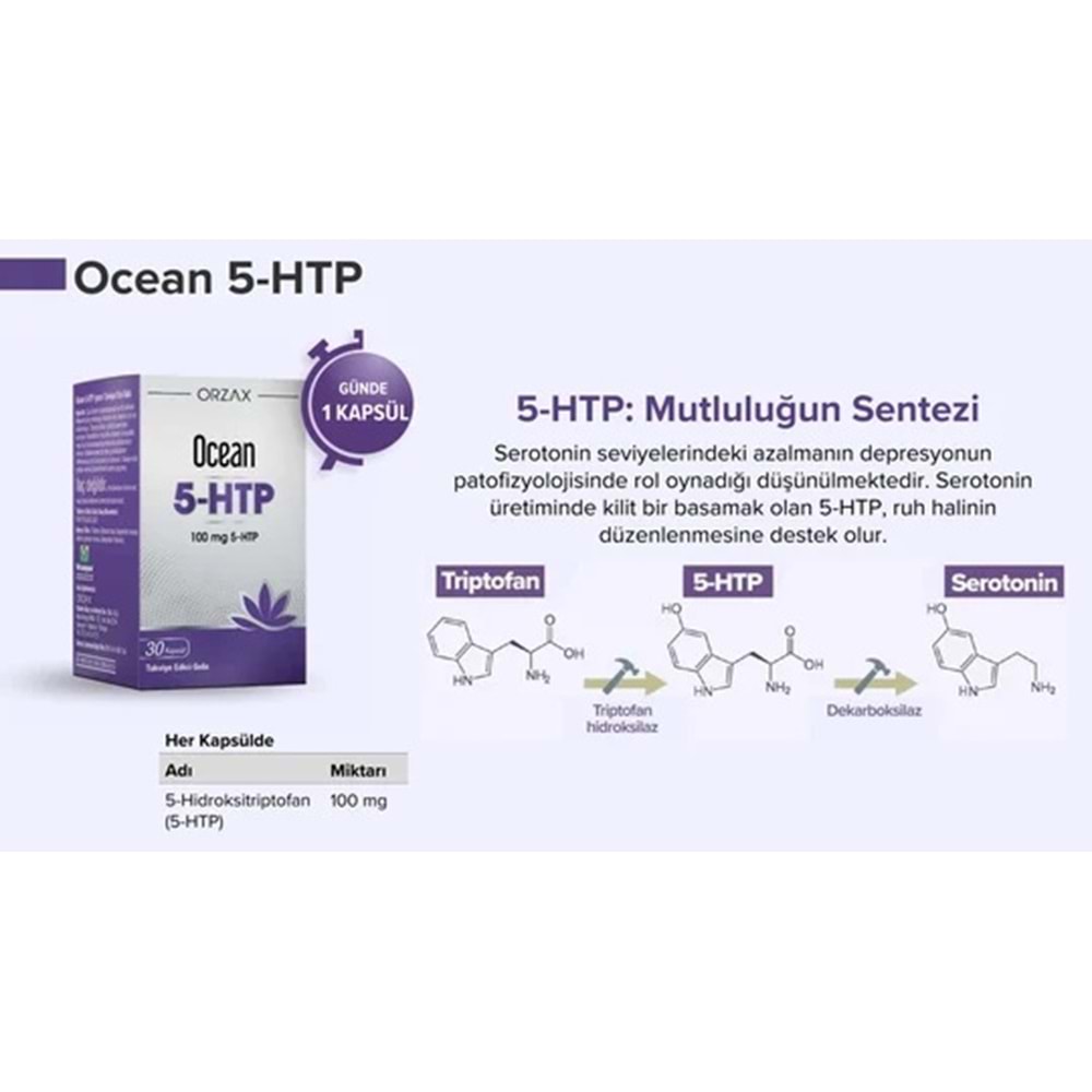 ORZAX OCEAN 5-HTP 100 MG 30 KAPSÜL