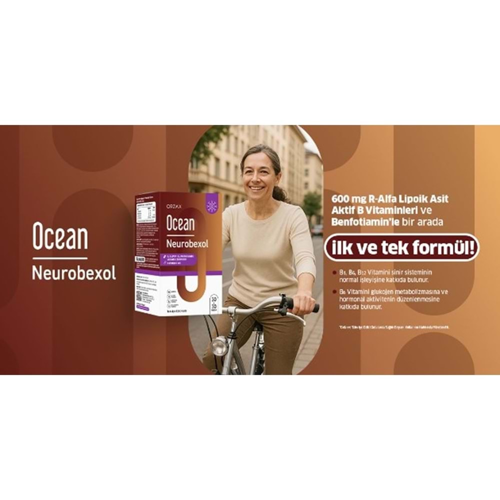 ORZAX OCEAN NEUROBEXOL 60 KAPSÜL ( B1, B6, B12 & R-ALFA LİPOİK ASİT )