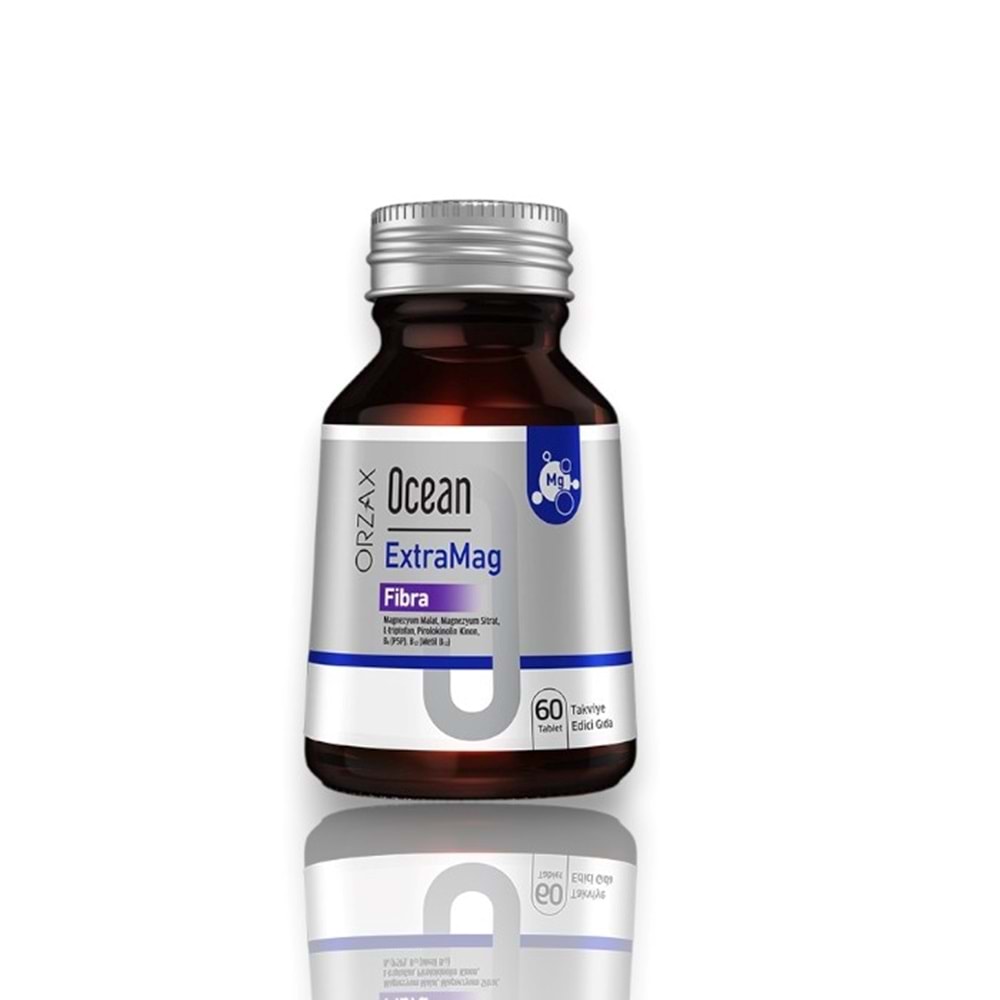 ORZAX OCEAN EXTRAMAG FİBRA 60 TABLET ( MAG. MALAT & MAG. SİTRAT & L-TRİPTOFAN & PİROLOKİNOLİN KİNON & B6-B12 )