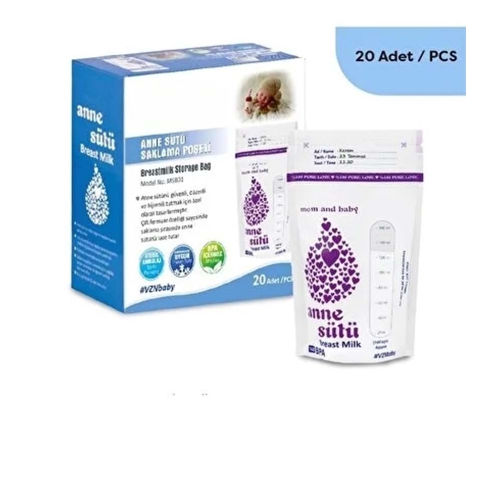VZN SÜT SAKLAMA POŞETİ ( 20 ADET )