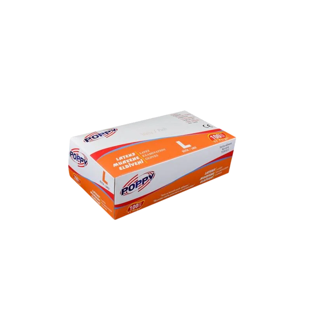 POPPY MUAYENE ELDİVENİ PUDRALI (LARGE /100 ADET)