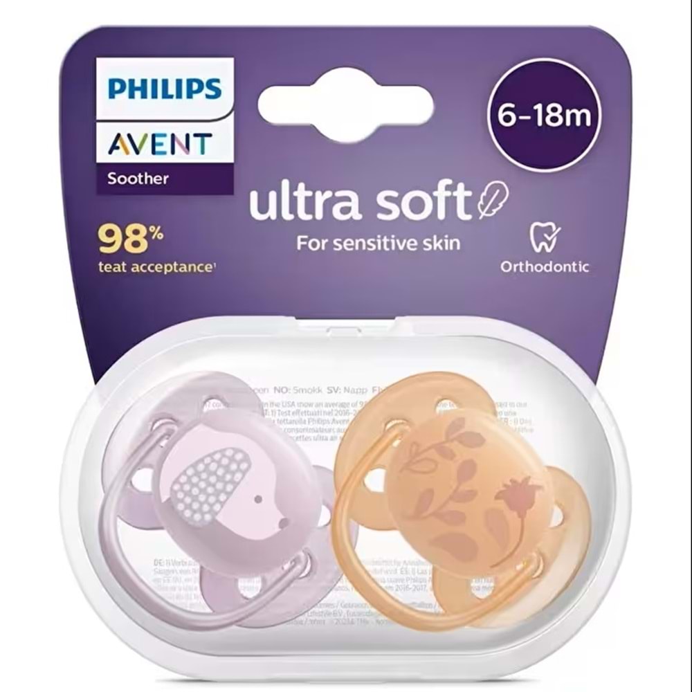PHILIPS AVENT ULTRA SOFT EMZİK 2 Lİ (6-18 AY / KIZ / SCF 091/18)