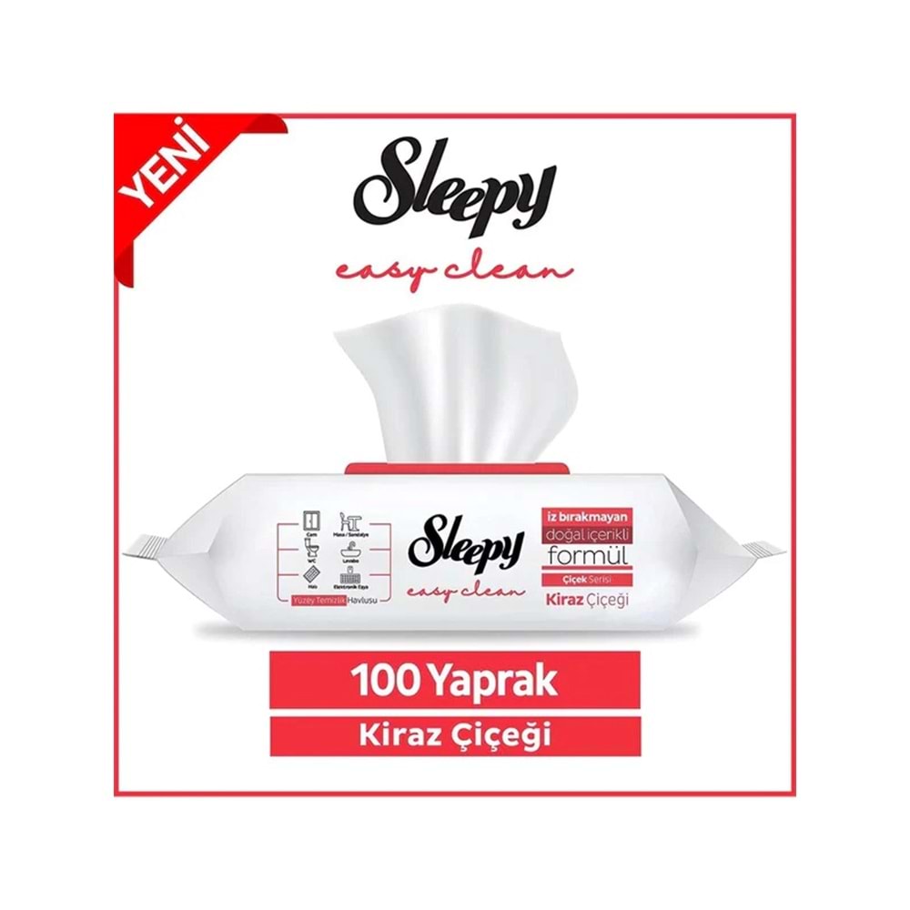 SLEEPY TEMİZLİK HAVLUSU (KİRAZ ÇİÇEĞİ / 100 ADET)