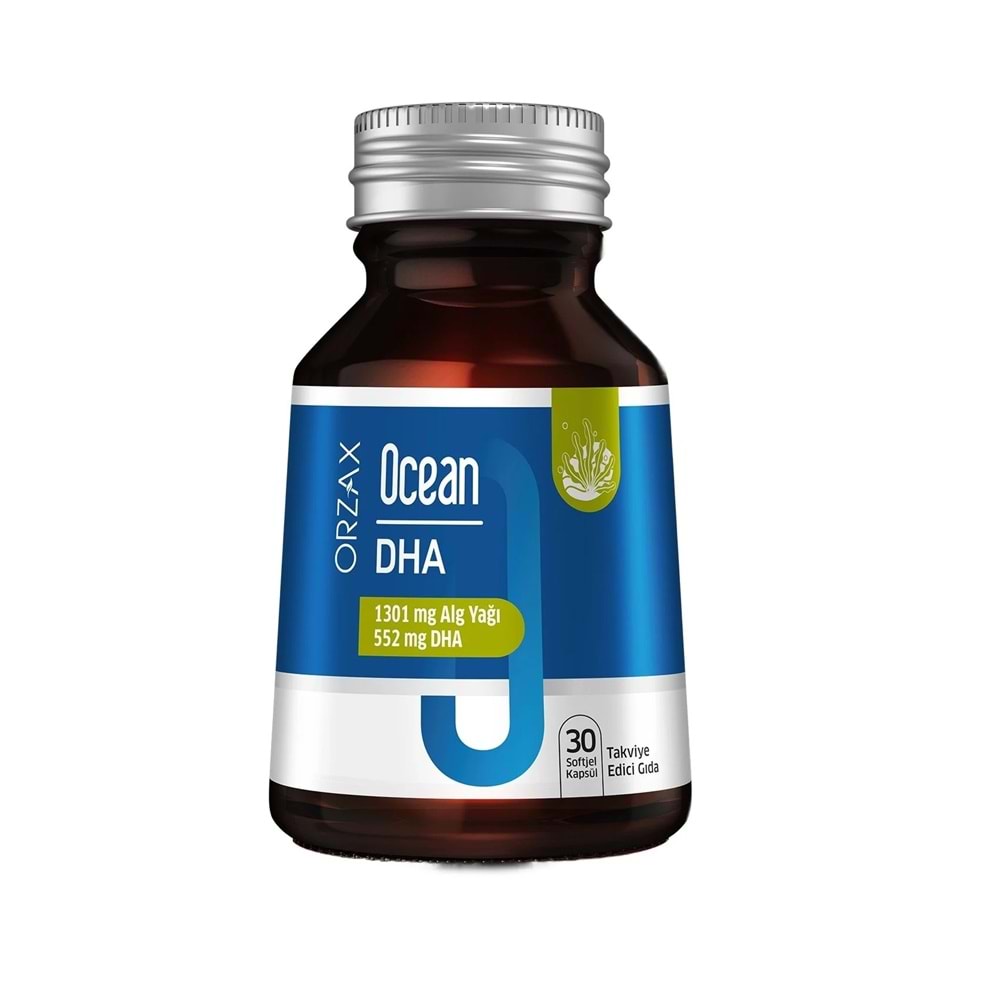 ORZAX OCEAN DHA 30 SOFTJEL KAPSÜL ( 1301 MG ALG YAĞI & 552 MG DHA )