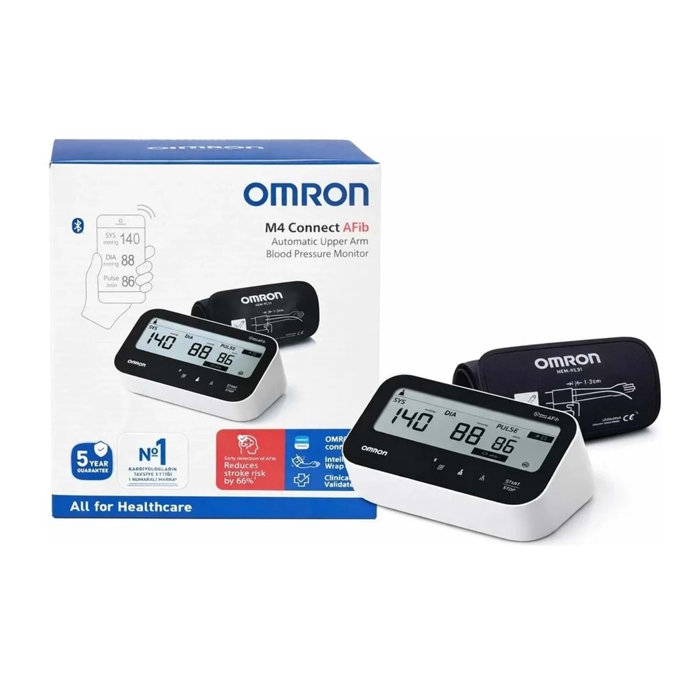 OMRON KOLDAN ÖLÇER TANSİYON ALETİ (M4 CONNECT A FİB /HEM-7196T1-FLE)
