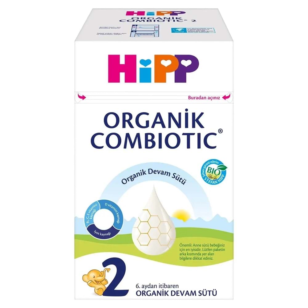 HİPP ORGANİK BEBEK SÜTÜ - MAMA NO 2 (6-12 AY/800 GR)