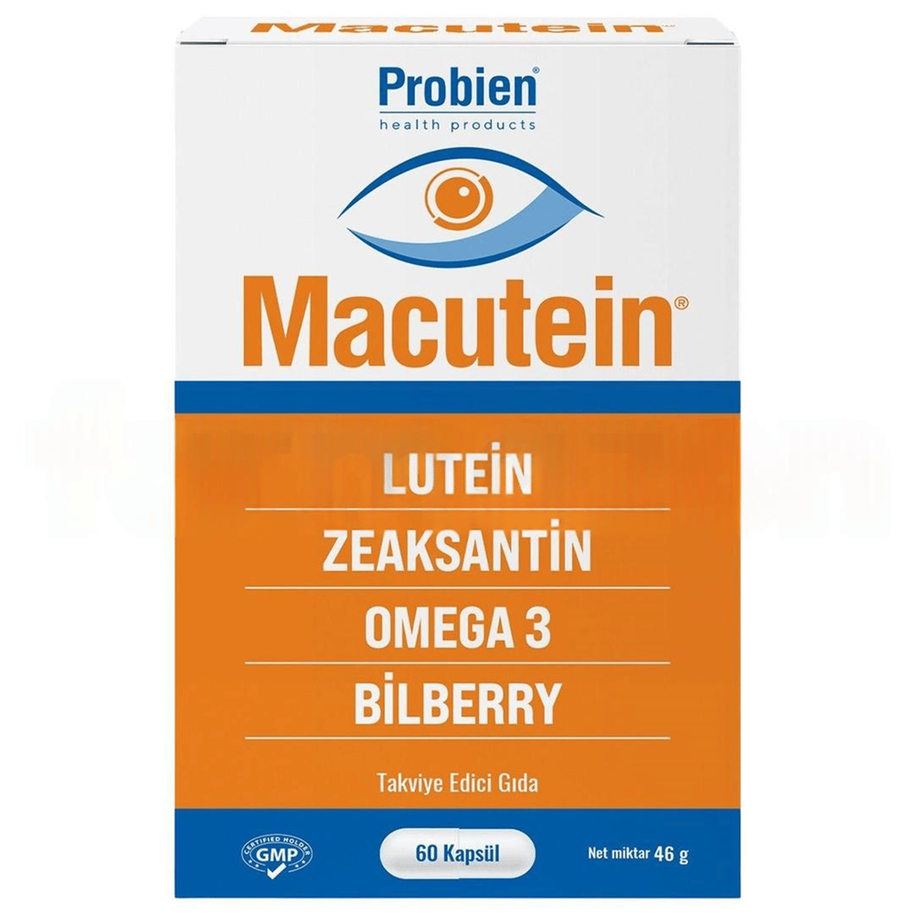 MACUTEİN TAKVİYE EDİCİ GIDA 60 KAPSÜL ( LUTEİN & OMEGA 3 & BİLBERRY )