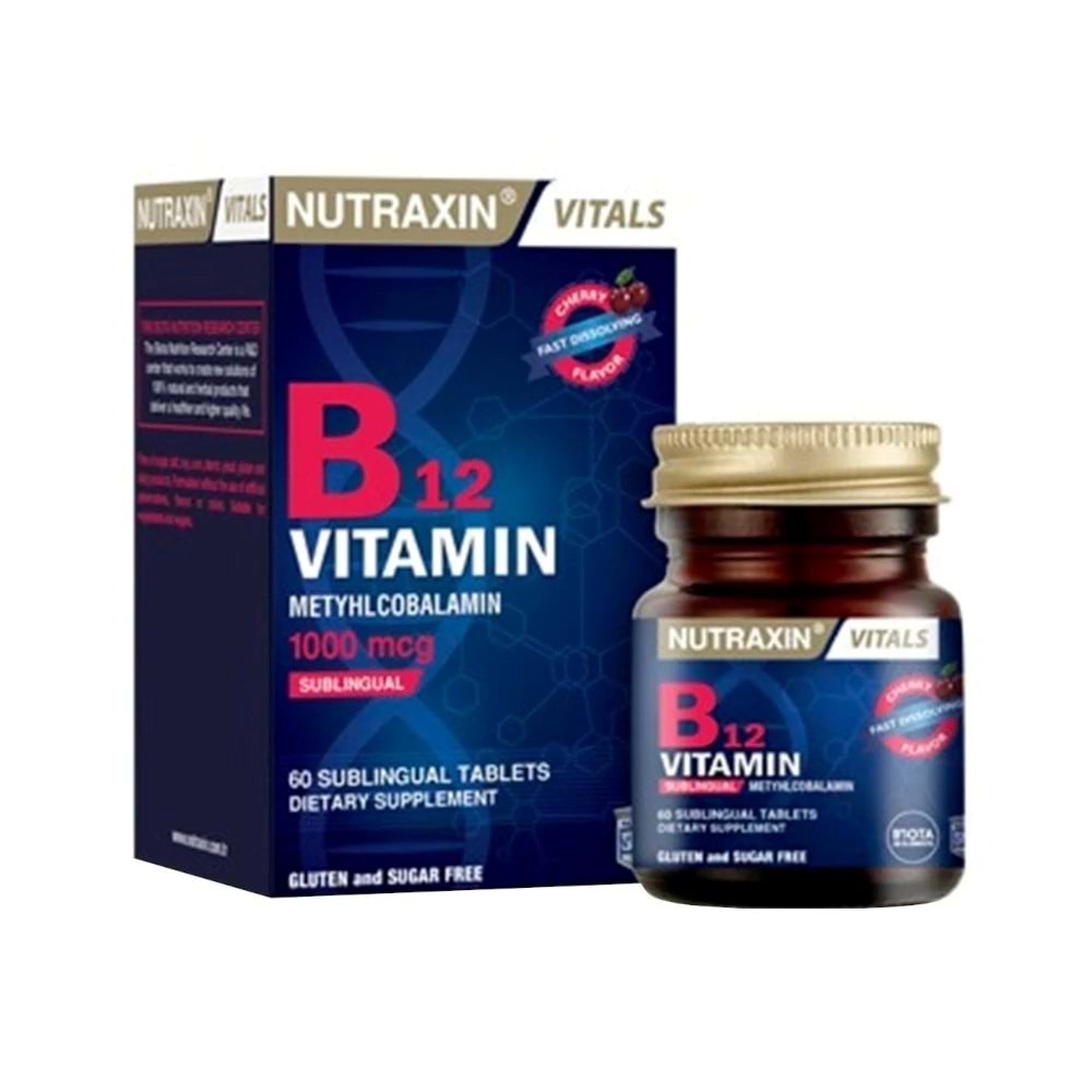 NUTRAXIN B12 VİTAMİN 1000 MCG DİLALTI 60 TABLET
