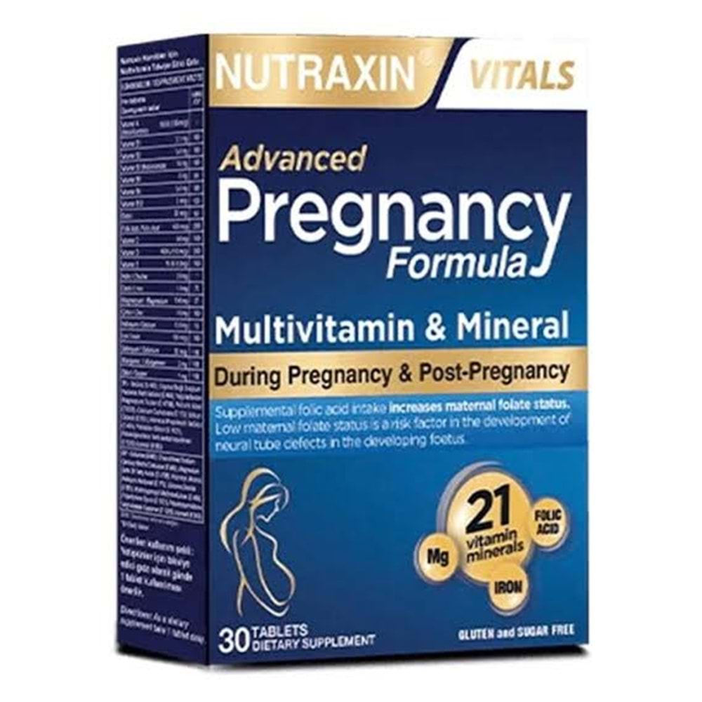 NUTRAXIN PREGNANCY FORMULA 30 TABLET ( MULTİVİTAMİN & MİNERAL )