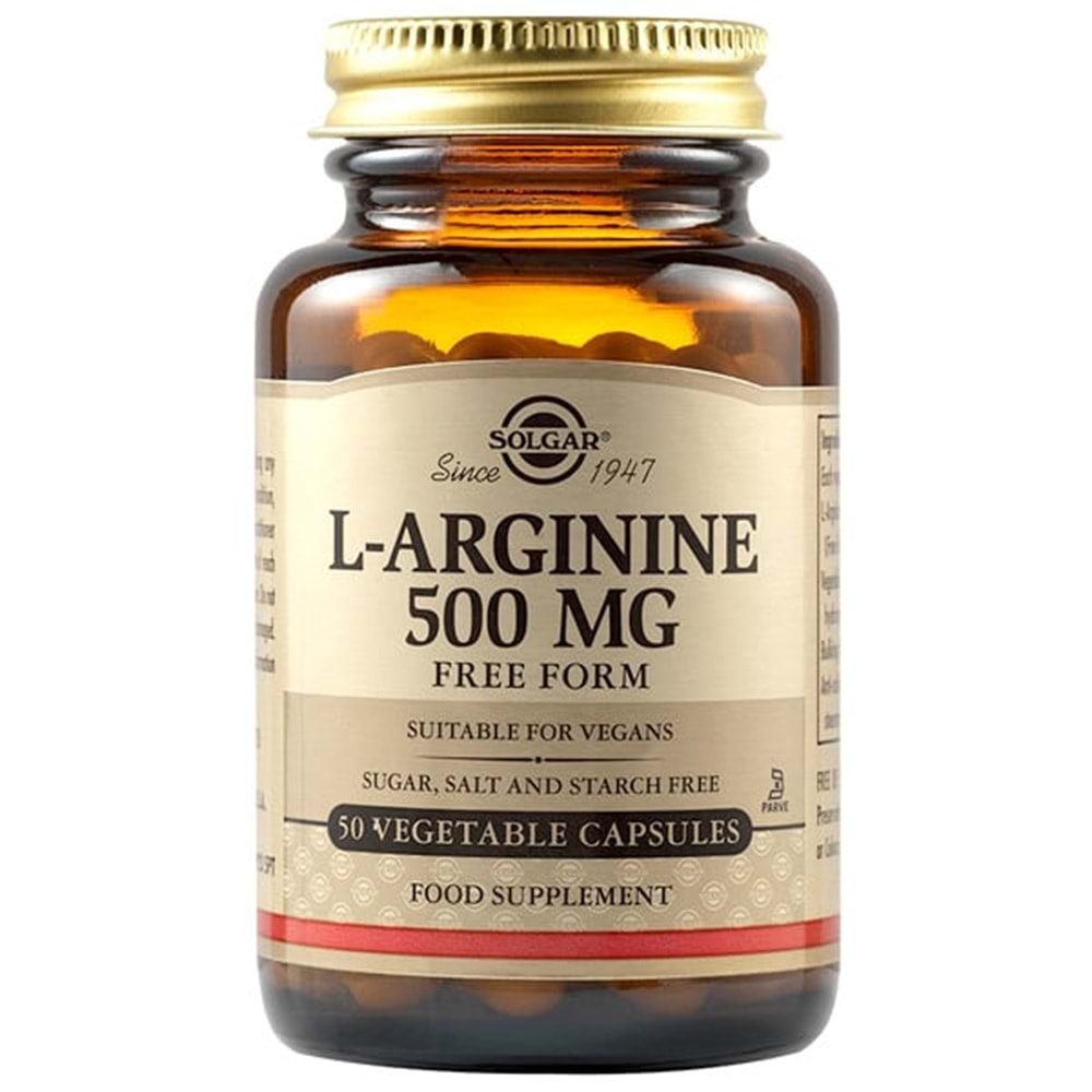 SOLGAR L-ARGININE 500 MG 50 KAPSÜL