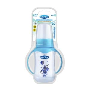 BT072 BABY TİME DAMAKLI UCLU KULPLU BİBERON 150 ML