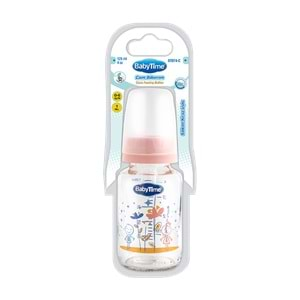 BT074 BABY TİME KİRAZ UCLU CAM BİBERON 125 ML