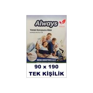 ALWAYS YATAK KORUYUCU ALEZ ( TEK KİŞİLİK / 90 CM x 190 CM )