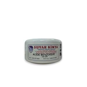 SUVAR ACIDE BENZOIQUE (BENZOİK ASİT) 100 GR