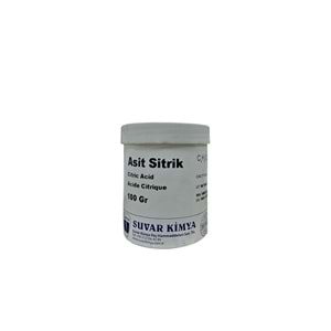 SUVAR ACIDE CITRIQUE (SİTRİK ASİT) 100 GR