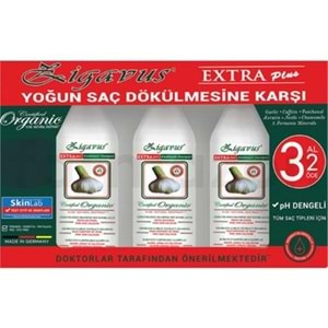 ZİGAVUS EXTRA PLUS SARIMSAKLI ŞAMPUAN 250 ML 3 AL 2 ÖDE