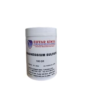 SUVAR MAGNESSIUM SULFATE (MAGNEZYUM SÜLFAT) 100 GR
