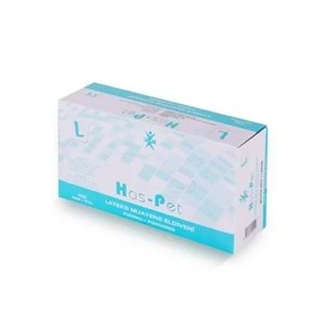 HASPET PUDRALI LATEKS MUAYENE ELDİVENİ ( LARGE / 100 ADET )