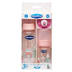 BT207 BABY TİME 3 LÜ SET CAM PEMBE