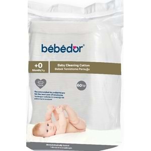 BEBEDOR BEBEK TEMİZLEME PAMUĞU 60 ADET