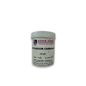 SUVAR POTASSİUM CARBONATE (POTASYUM KARBONAT) 100 GR