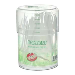 PAKDENT KÜRDANLI DİŞ İPİ SİLİNDİR KUTU 50 ADET