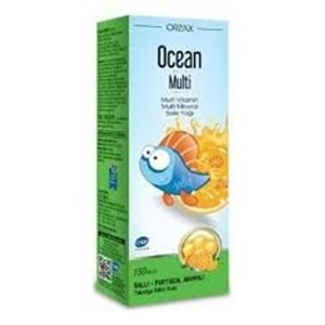 ORZAX OCEAN MULTİ ŞURUP ( MULTİ VİT. & MULTİ MİNERAL ) BALLI- PORTAKALLI 150 ML