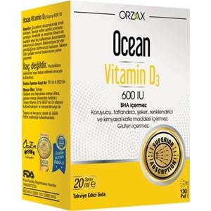 ORZAX OCEAN VİTAMİN D3 600 IU 20 ML SPREY