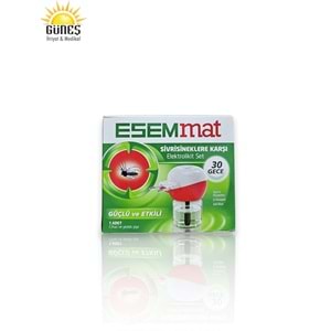 ESEMMAT SİVRİSİNEKLERE KARŞI ELEKTROLİKİT SET ( CİHAZ + YEDEK ŞİŞE & 30 GECE )