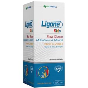LİGONE KİDS ŞURUP 150 ML (BETA GLUCAN & MULTİVİTAMİN & MİNERAL & OMEGA-3)