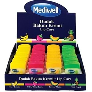 MEDİWELL DUDAK BAKIM KREMİ KARMA STAND 24 ADET