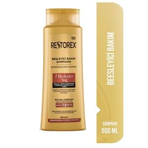 RESTOREX BESLEYİCİ BAKIM ŞAMPUANI (7 BESLEYİCİ YAĞ) 500 ML