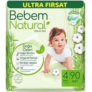 BEBEM NATURAL BEBEK BEZİ NO : 4 MAXİ (90 ADET)