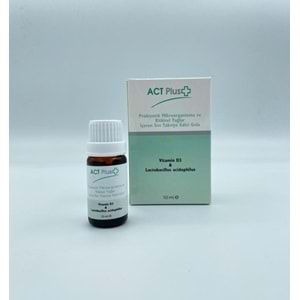 ACT PLUS PROBİYOTİK + D3 SIVI TAKVİYE EDİCİ GIDA 10 ML