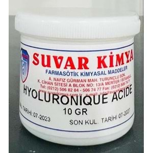 SUVAR HYOLURONIQUE ACIDE (HYALÜRONİK ASİT) 10 GR