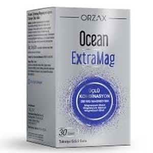 ORZAX OCEAN EXTRAMAG MAGNEZYUM 30 TABLET ( MAG.MALAT&MAG.BİSGLİSİNAT&MAG.SİTRAT)