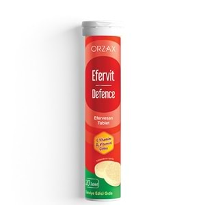 ORZAX OCEAN EFERVİT DEFENCE EFERVESAN 20 TABLET ( C VİT. D3 VİT. ÇİNKO)