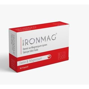 İRONMAG TAKVİYE EDİCİ GIDA ( DEMİR & MAGNEZYUM / 30 KAPSÜL )