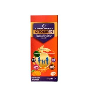 AXELON CİTOSERİN ŞURUP PORTAKAL AROMALI 150 ML (FOSFOTİDİLSERİN, SİTİKOLİN, OMEGA 3, VİT. B6, VİT. D3)