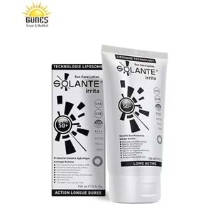 SOLANTE İRRİTA SUN CARE LOTİON GÜNEŞ KREMİ SPF50+ 150 ML ( KİMYASAL TAHRİŞLER VE GÜNEŞİN KALICI HASARLARINA KARŞI )