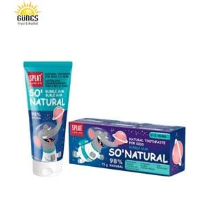 SPLAT JUNIOR 6-11 YAŞ DOĞAL DİŞ MACUNU 73 GR ( BUBBLE GUM / DİŞ ÇÜRÜKLERİNE KARŞI )