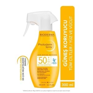 BİODERMA PHOTODERM SPRAY GÜNEŞ KORUYUCU SPF50+ 300 ML ( TÜM CİLT TİPLERİ & AİLE BOYU ) ( ÖZEL FİYAT ETİKETLİ )