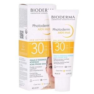 BİODERMA PHOTODERM AKN MAT SPF 30+ 40 ML ( AKNE EĞİLİMLİ CİLTLER İÇİN )