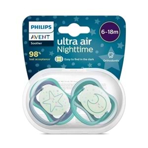 PHILIPS AVENT ULTRA AIR NİGHTTİME EMZİK 2 Lİ (6-18 AY / ERKEK / SCF 376/13)