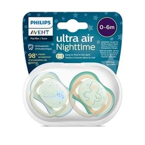 PHILIPS AVENT ULTRA AIR NİGHTTİME EMZİK 2 Lİ (0-6 AY / ERKEK / SCF 376/18)